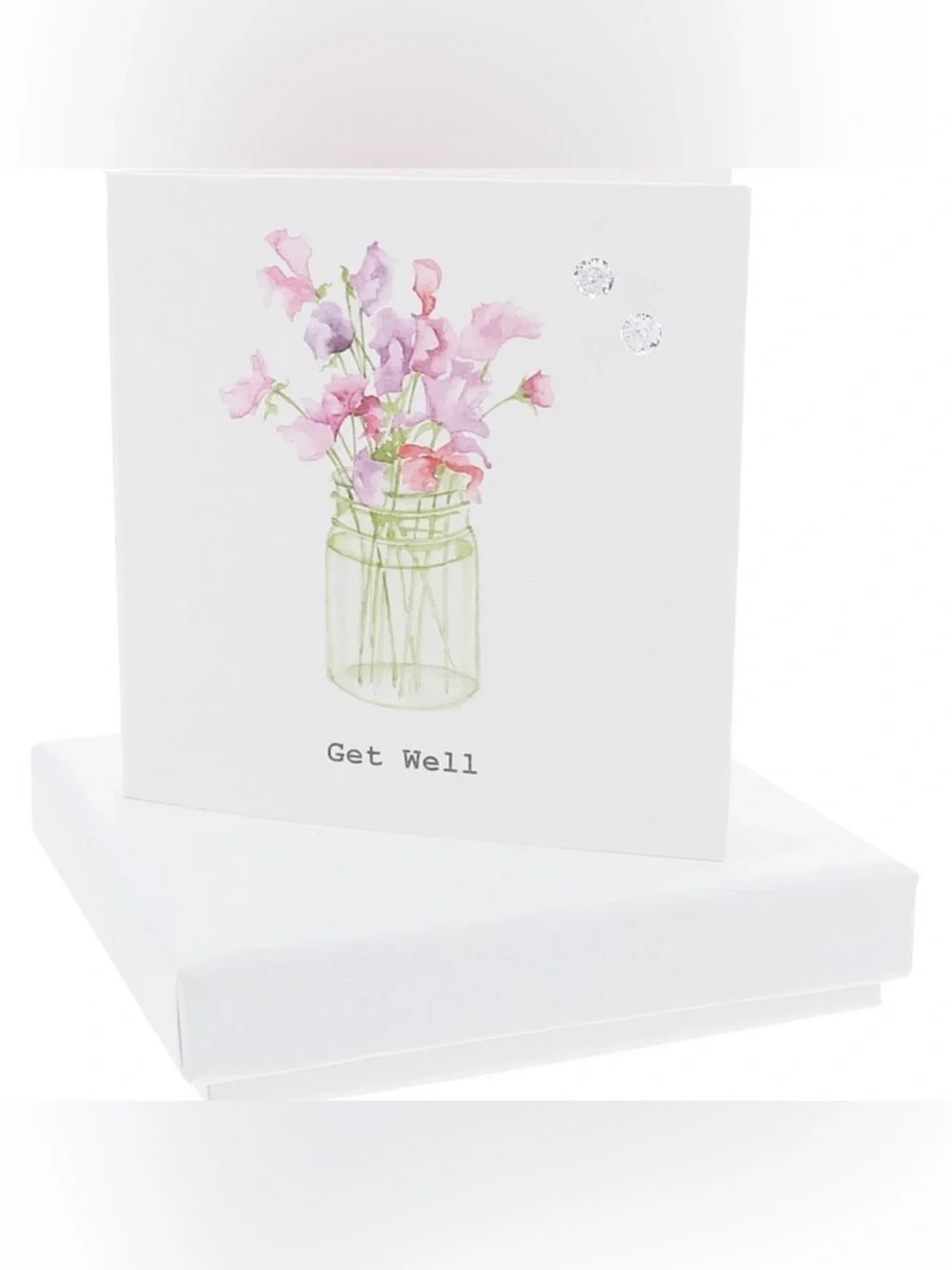 Pavilion Gift Company Get Well 5mm Sterling Silver Cubic Zirconia Earrings NIB